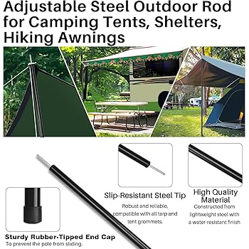 テント・タープ COTTON SQUARE TARP POLE-POLE Amazon.com : Frebuta Tarp Poles,Tent Poles Set of 2 2ft to